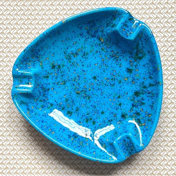 MCM Tray Mid Century Ashtray Vintage Modern Ceramic Pottery Confetti 60s - Picture 3 of 6